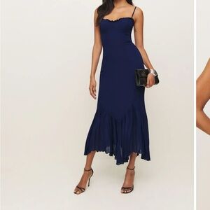 Reformation Midnight Blue Midi Dress
